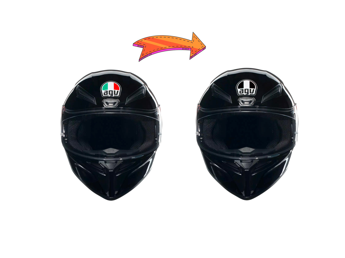 Stickers AGV noir