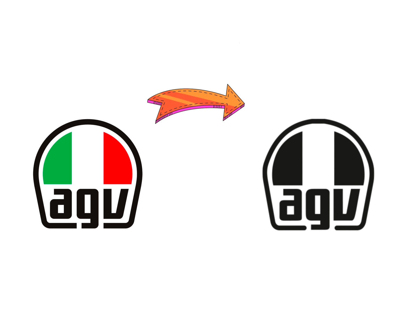 Stickers AGV noir